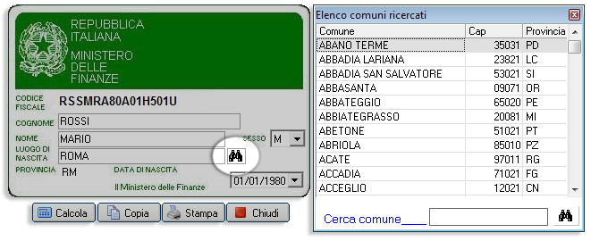 Cerca Comuni Italiani